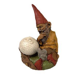 Vintage Tom Clark Gnome Diamond in the Rough Golf Ball Moon 1997 #19 5.5" Carved